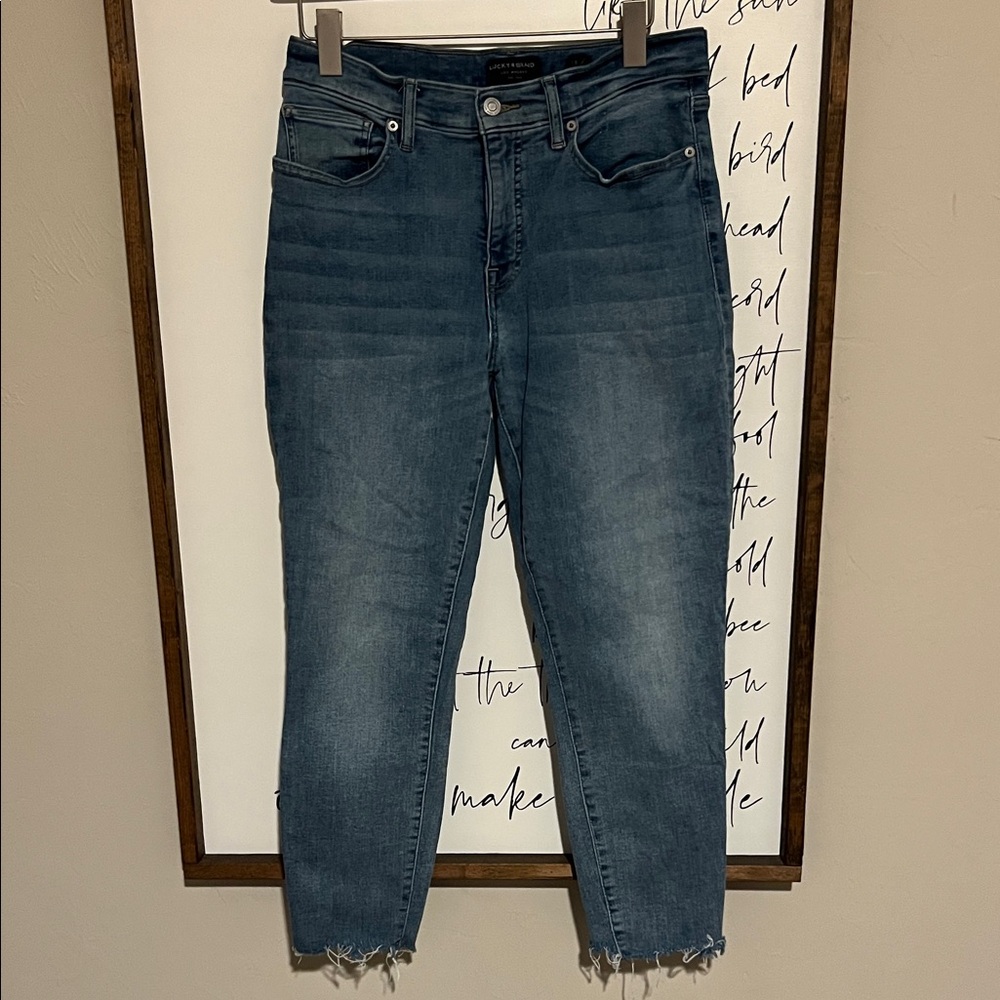 Lucky Brand Mid-Rise Ava Crop Blue Jeans